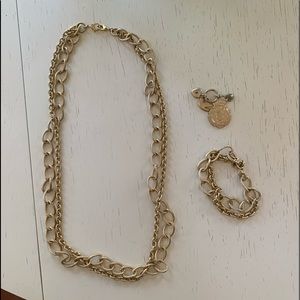 Stella & Dot Necklace, Bracelet, and Charm Set